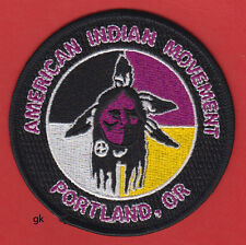 AIM AMERICAN INDIAN MOVEMENT  PORTLAND, OREGON TRIBAL PATCH picture