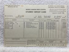 1963 North Junior High School Report Card Brentwood NY 1966 Ross Vtg picture
