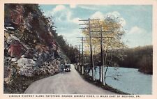 Bedford PA Lincoln Hwy Highway Raystown Branch Juniata River Vtg Postcard C56 picture