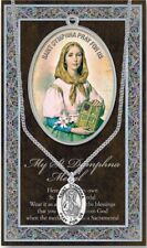 St. Dymphna Pewter Necklace with an Embossed Prayer Pamphlet picture
