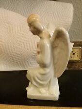 Vintage porcelain angel cross figurine 5.5