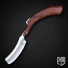 Buckshot Wood Handle Classic STRAIGHT EDGE RAZOR Folding Pocket Knife 8
