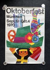 Vintage 1970s German Oktoberfest Pennsylvania - Original Advertisement 24x34 picture