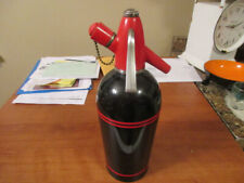 VINTAGE Sparklets NY  Seltzer Bottle RARE - Black & Red picture