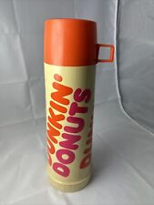 Vintage 1980's Dunkin Donuts 24oz Metal Thermos w/Glass Liner USA  MADE  picture
