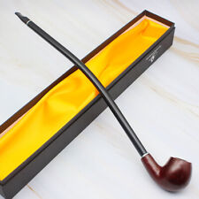 41cm Long Churchwarden Tobacco Smoking Pipe Handcrafted Wooden Durable Gift Box picture