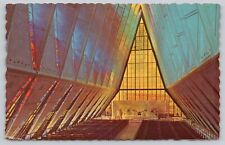 Postcard Interior Protestant Chapel Air Force Academy Colorado Springs CO picture