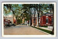Hanover NH-New Hampshire, Main Street, Antique, Vintage c1935 Souvenir Postcard picture