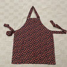 Vintage Handmade Cotton Apron Red Apple Pattern Full -28.5” X25.5” NEW picture