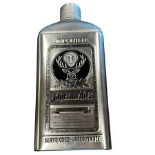 Jagermeister Silver Collectible Tin Bottle Holder 750mL picture