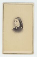 Antique CDV Circa 1860s Lovely Woman With High Collar Dress Selinsgrove, PA picture