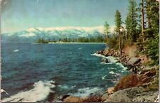 Postcard Lake Tahoe Shoreline Gem Of Mountain Lakes California [bl] picture