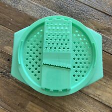 Vintage Tupperware 2pc Green Cheese Grater Slicer 787 and catch bowl 786 picture