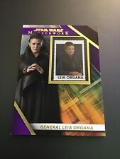 2022 Topps Star Wars Masterwork Stamp Card General Leia Organa Purple 01/50 picture