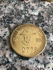 1971 DODGE Cruncher Coin 39mm Brass NUMBERED Token Dealer Sales Promo Item picture