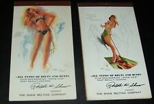 LOT/2: Aug 1952, April 1955 COMPLETE PIN UP CALENDAR NOTEPADS Withers Hollywood  picture
