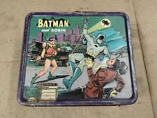 VINTAGE 1966 BATMAN AND ROBIN ALADDIN INDUSTRIES METAL LUNCH BOX picture