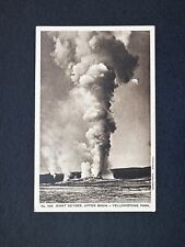 Postcard GIANT GEYSER UPPER BASIN YELLOWSTONE PARK Black & White R75 picture