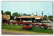c1960s Wagon Wheel Restaurant Exterior Fort Lawn South Carolina SC Cars Postcard picture