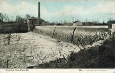 Reservoir Dam Paris Illinois IL 1910 Postcard picture