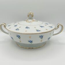 Noritake Remembrance 5146 Vegetable Tureen Vintage 1950s Blue White Gilded picture