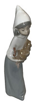 Lladro Figurine 4677 Shepherdess Girl w/ Rooster Chicken Retired picture