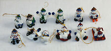 12 Vintage Snowman Christmas Ornament Porcelain Giftco Snow 1
