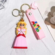 Super Mario Bros 3D Cartoon Keychain Key Bag Decoration Collection Mario Prince picture