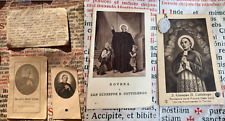 RARE LOT RELICS St G. Cottolengo: ex-indumentis + biography + manuscript+ Novena picture