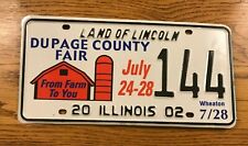 2002 Illinois Special Event License Plate DuPage County Fair Farm picture