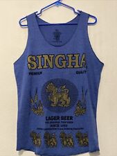 SINGHA Lager Thai Beer Blue Tank Top Women's Size XLarge picture