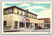 Old Vintage Postcard Hotel Pulaski Virginia VA Claytor Lake Cars Signs picture