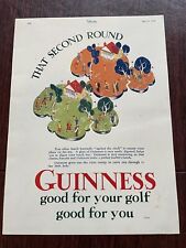 Guinness Vintage Ad That Second Round Good for your Golf The Sketch  1929 picture