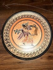 Vintage Handmade Decorative Clay Greek Plate picture