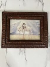 Vintage White Buffalo Calf Woman Native American Print Wood Framed picture