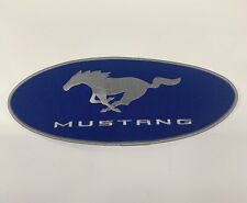 BRAND NEW BLUE AND SILVER 10.75” FORD MUSTANG PONY EMBROIDERED IRON ON PATCH picture