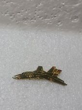 Vintage F-14 Tomcat Fighter Aircraft Enamel Lapel Pin Single Post Clutch Back picture