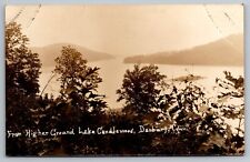 From Higher Ground. Lake Candlewood. Danbury CT Real Photo Postcard. RPPC picture