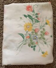 Springmaid Flat Sheet Vintage No Iron Tranquility Floral Full Double Size USA picture
