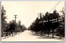 Antioch California~Wood Fences on 1 Side of 6th St~Metal on the Other~1920s RPPC picture