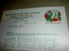 1948 Hoffman Seed Grain Co Muncy PA Letter Gentzler Feed East Berlin York Fair picture