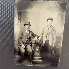 ATQ Circa 1860 1870 Tintype On Right Rail Road Freight Or Ticket Agent picture