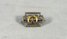 Antique 14K White Gold Shriner Freemason Pin Brooch picture