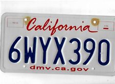 CALIFORNIA passenger license plate 