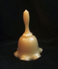 Vintage Ivory Colored Cream Custard Ruffled Glass Bell 6 3/4 Inches Tall picture