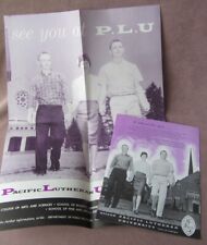 Vtg 1960 Pacific Lutheran University Tacoma WA Promotional Brochure & Poster  picture