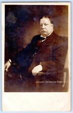 1908 LUMIERE STUDIO RPPC PRESIDENT WILLIAM HOWARD TAFT REAL PHOTO POSTCARD picture