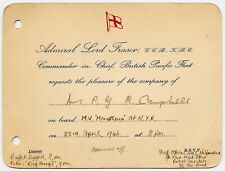 British Navy Admiral Lord Fraser invitation to Canada Consul Shanghai China 1946 picture