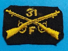 F COMPANY, 31st INFANTRY REGIMENT, COLLAR INSIGNIA, PATCH, UNKOWN TIME PERIOD picture