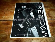 NEIL YOUNG ( FREEDOM ) 1989 Vintage U.S. PROMO Ad NM- picture